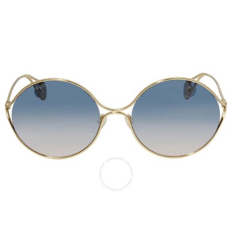 gucci gg0253s gold brown|Gucci Brown Gradient Round Sunglasses GG0253S.